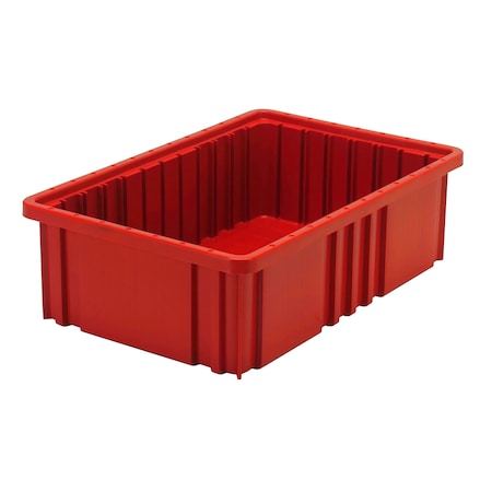 Quantum Storage Systems Divider Box, 10 7/8 in W, 5 in H, Red, Polypropylene DG92050RD